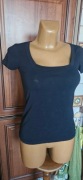 bluzka T-shirt BASIC czarna sexi S/M