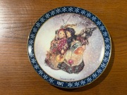 Śliczny talerz ozdobny porcelanowy Königszelt Bayern  Sulamith Wülfing 24cm