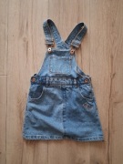 Spódnica sukienka jeansowa na szelkach r. 104