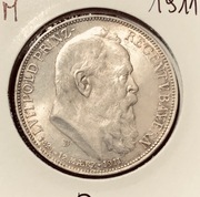 Moneta 3 marki 1911 D Bawaria
