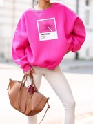 BLUZA DRESOWA BASIC OVERSIZE NADRUK NOWA KOLEKCJA POLSKA MARKA 