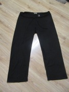 CUBUS czarne dzianinowe spodnie wełniane 100% wełna merino_ 3XL