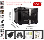 Nowy Aluminiowy Kufer Centralny 55L, Wodoodporny z Zamkiem