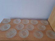 Zestaw talerzyki pod szklanki stare prl 13 vintage spodeczki hsg ząbkowice
