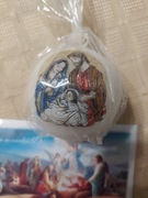 Nowa świeca wigilijna kula średnica 9cm i komplet opłatków wigilijnych 