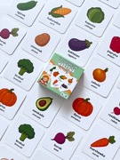 Karty edukacyjne dla dzieci – Zestaw „Warzywa” (18 szt.)