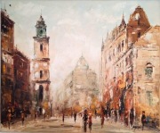 LANGOWSKI MAREK  Obraz Olejny na płótnie   „Paryżanie” z  2009 – 60 x 50 cm
