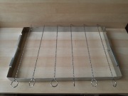 Zestaw do szaszłyków grill 40cm x 26cm  spiralne szpikulce 