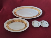Porcelana BOGUCICE – Zestaw Półmisków i Przyprawnik  PRL