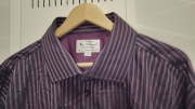 Koszula Ben Sherman r. 3XL fiolet paski NOWA