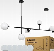 Lampa sufitowa do salonu kule plus żarówki HECKERMANN 