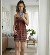 Sukienka mini w kratkę