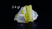 Turmalin Zielony Verdelit w Kwarcu |3.4gr| Minerał Surowy Kryształ Kamień 