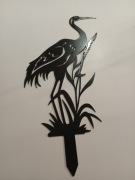 Ozdoba metalowa do ziemi Żuraw Ptak wysokość 21 cm szerokość 11 cm