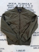 Kurtka Zara Men Khaki Bomberka Ciemnozielona Jesienna