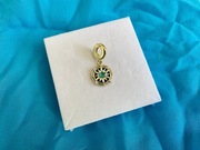 nowa pozłacana zawieszka charms beads kosmiczna róża wiatrów srebro 925