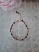 Bransoletka handmade z naturalnych kamieni hematyt granat piasek pustyni 