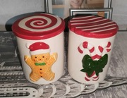 Świąteczny słoik pojemnik ceramiczny na pierniki do przechowywania 