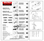 Valtra 1280R 1880S Tractors Parts Catalog Katalog części, schematy budowy