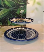 Patera na ciasto ceramiczna 2 w 1 ceramika Z.C. Bolesławiec Z.C.B.