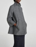 Zara, LUX 64% Wełniany płaszcz pelerynowy, L