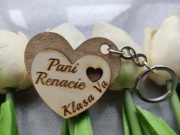 Breloczek serce prezent na Dzień Nauczyciela kolor