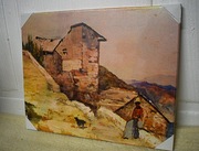 Giovanni Fattori - ,, Wysoko w górach '' 1890, reprodukcja .
