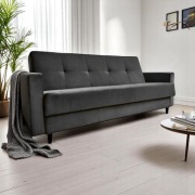 Wersalka rozkładana z funkcją spania i pojemnikiem