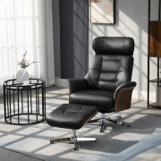 Fotel wypoczynkowy HOMCOM z podnóżkiem – nowoczesny design i komfort