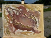 Obraz ręcznie malowany akrylowy ,,Barwy otchłani" 40 x 50 cm abstrakcja