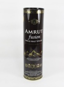 piękna puszka - po Whisky Amrut - pojemnik metalowy tuba xxx