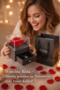 Wieczna Róża + Naszyjnik IDEALNY PREZENT na walentynki oraz dzien kobiet