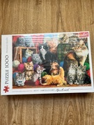 Puzzle Trefl 1000 elementów – Koty i kłęby włóczki – nowe, zafoliowane
