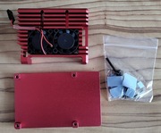 Aluminiowa obudowa z dwoma wentylatorami Raspberry Pi 4