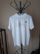 Biała koszulka t-shirt z krótkim rękawem napis Polska rozmiar S M unisex