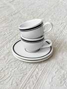 H&M filiżanki białe czarny pasek 220 ml 2 szt