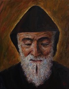 Obraz olejny Święty Charbel Szarbel Portret 24/30 Gierlach