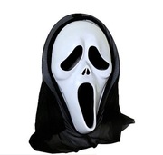 MASKA HALLOWEEN Z KAPTUREM KRZYK