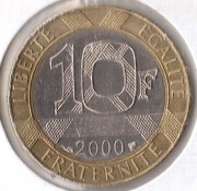 FRANCJA 10 franków 1986, KM# 964.1, XF