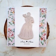 Personalizowana kartka na ślub, ręcznie robiona