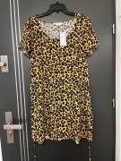 Primark sukienka modny wzór panterka cetki viscoza nowa roz.42