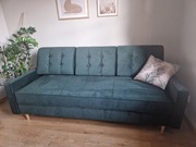 Elegancki tapczan, sofa z funkcją spania i pojemnikiem na pościel