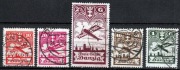 WMG, Danzig, Gdańsk, Fi 196-200, 5 znaczków kasowanych z podlepką