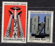 2634 - 2635 Pomniki Ofiarom Grudnia 1970r