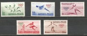 Kongo Belgijskie 1960 Mi 360-364 olimpiada sport**czysty