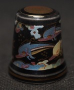 Naparstek Kolekcjonerski porcelanowy Grecja - Delfiny