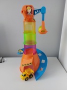 Bburago Żuraw Dźwig z wywrotką autkiem Volvo zabawka sprawna