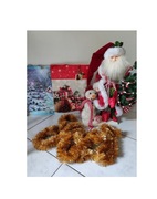 złoty długi łańcuch choinkowy na choinkę XXL  świąteczna ozdoba