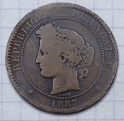 0179 Francja 10 centymów 1887 A Paryż rzadka