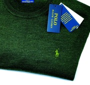 Polo Ralph Lauren  sweter XL Slim Merino Japan Sel. PRL prada bottle green